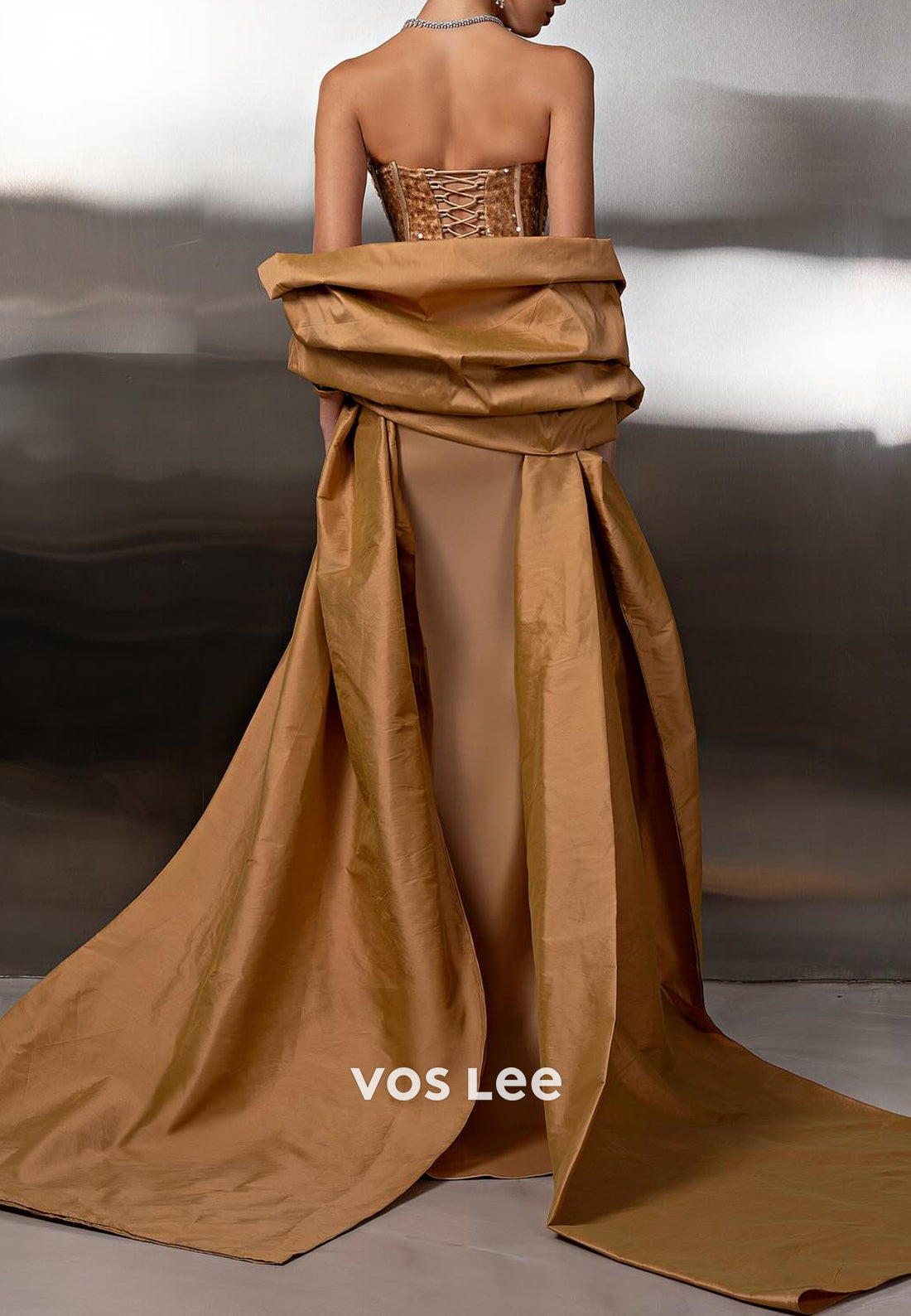 Tube Top Sweetheart Sequined Mermaid Floor-Length Prom Dresses