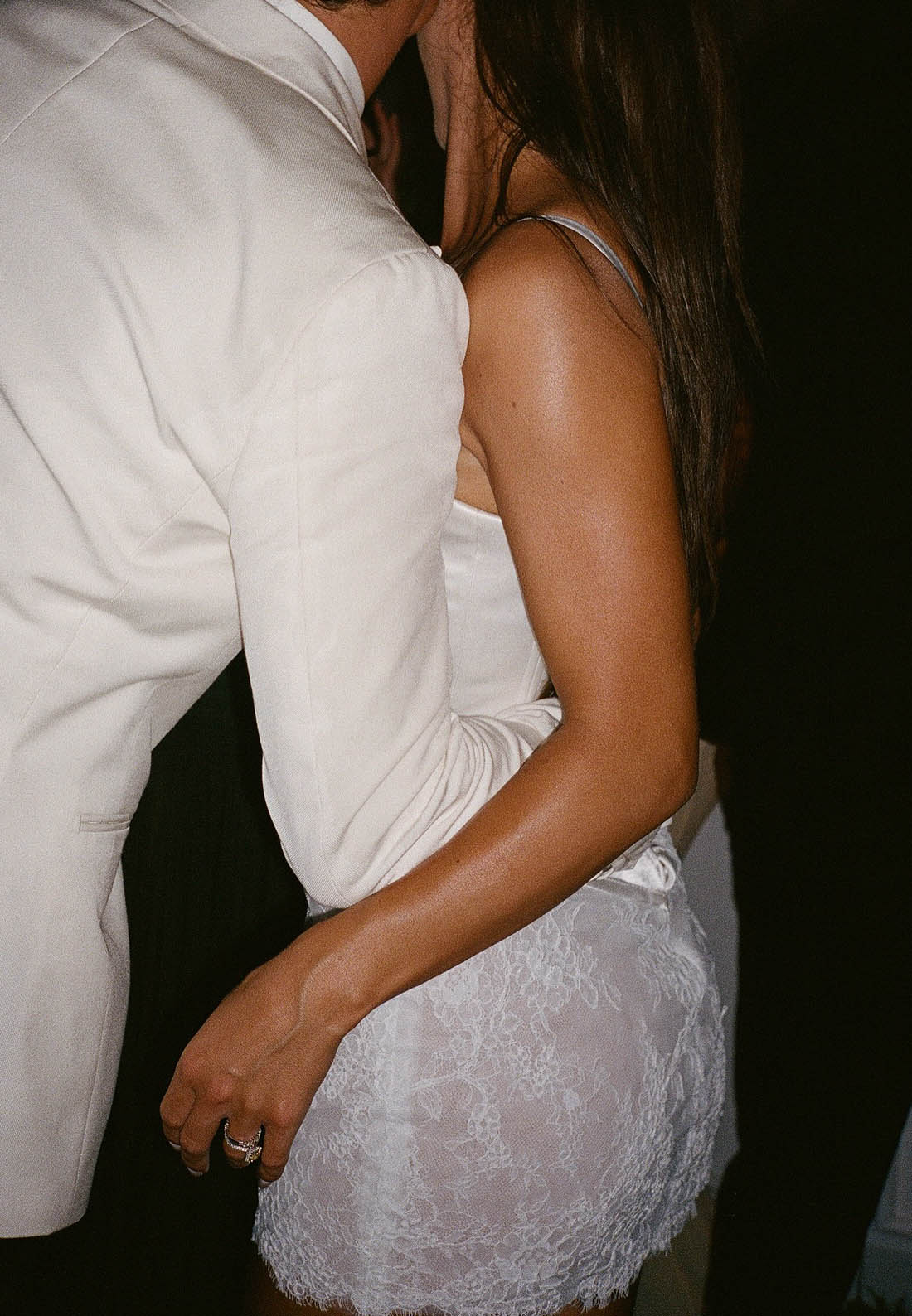 A-Line Spaghetti Straps Sweetheart Short Wedding Dress