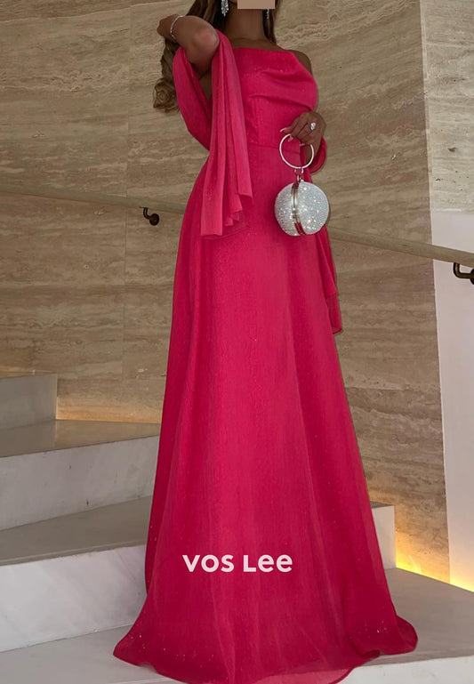 Elegant & Luxurious A-Line Halter Floor-Length Pleated Evening Dresses