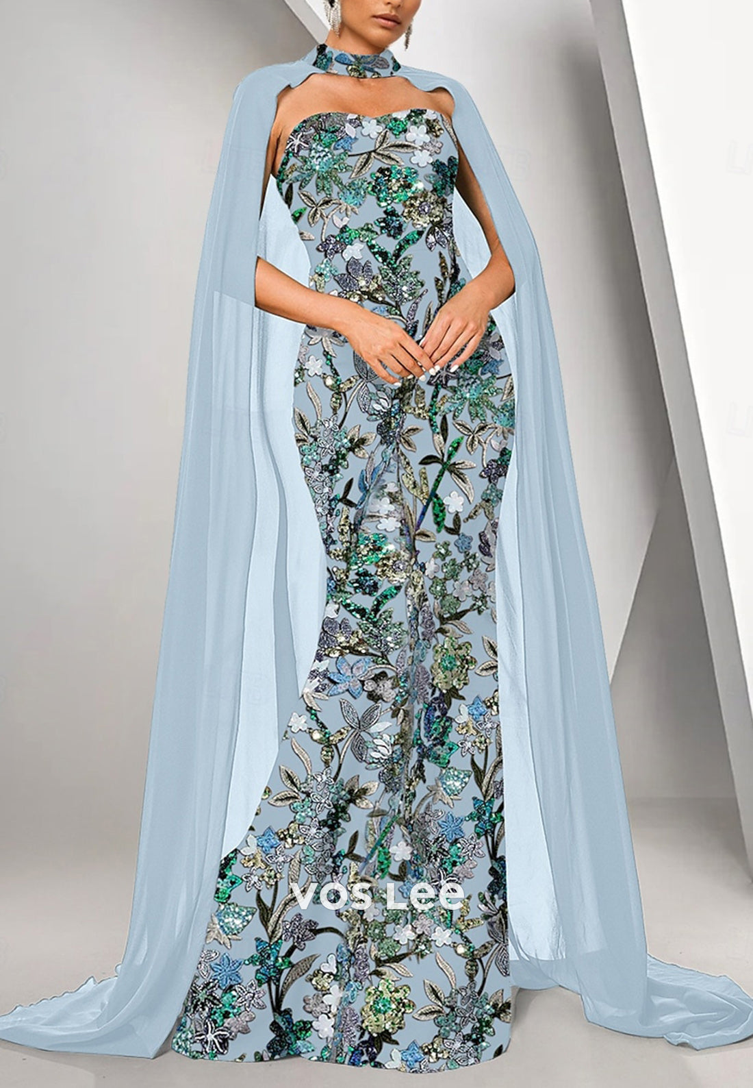 Sweetheart Appliques Embellished Pleated Mermaid Mother of Bride Dresses with Sweep Train