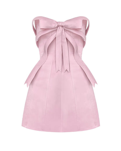 Cute Sheath Sweetheart Pink Short Homecoming Dress with Bowknot
