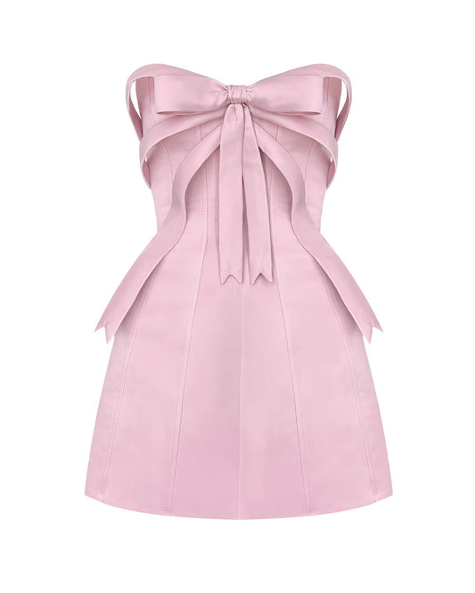 Cute Sheath Sweetheart Pink Short Homecoming Dress with Bowknot