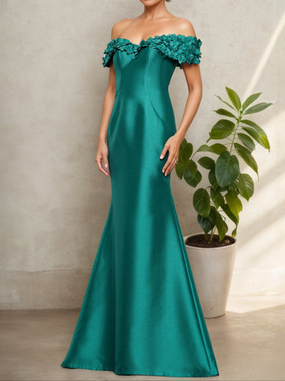 Illusion Peacock Strapless Mother Of The Bride Dress