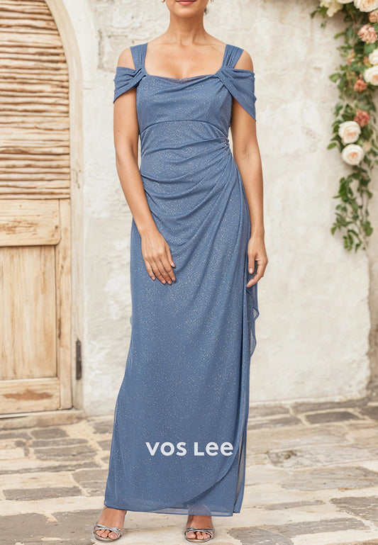 Gorgeous & Charming Square Ankle-Length Pleated Sheath Mother of Bride Dresses