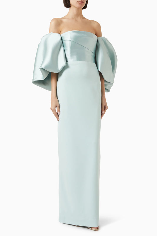 Short Sleeve Off the Shoulder Sheath Floor-Length Mother of Bride Dresses