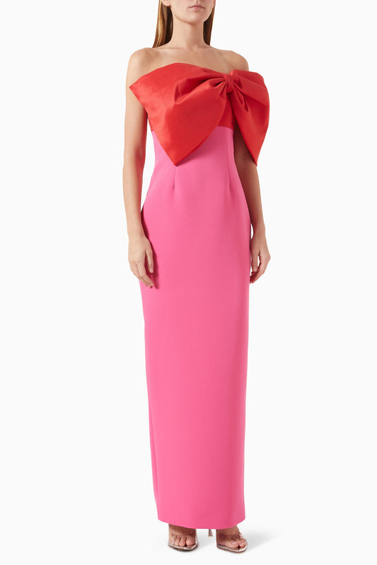 Bowknot One Shoulder Ankle-Length Sheath Mother of Bride Dresses with Split