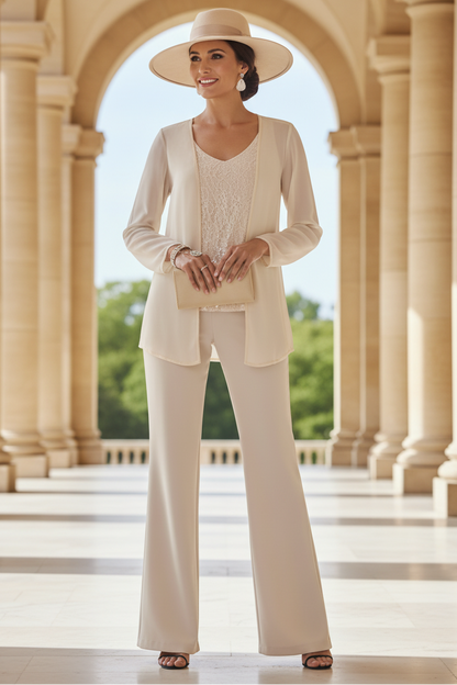 Chiffon Mother of the Bride Pantsuits with Jacket