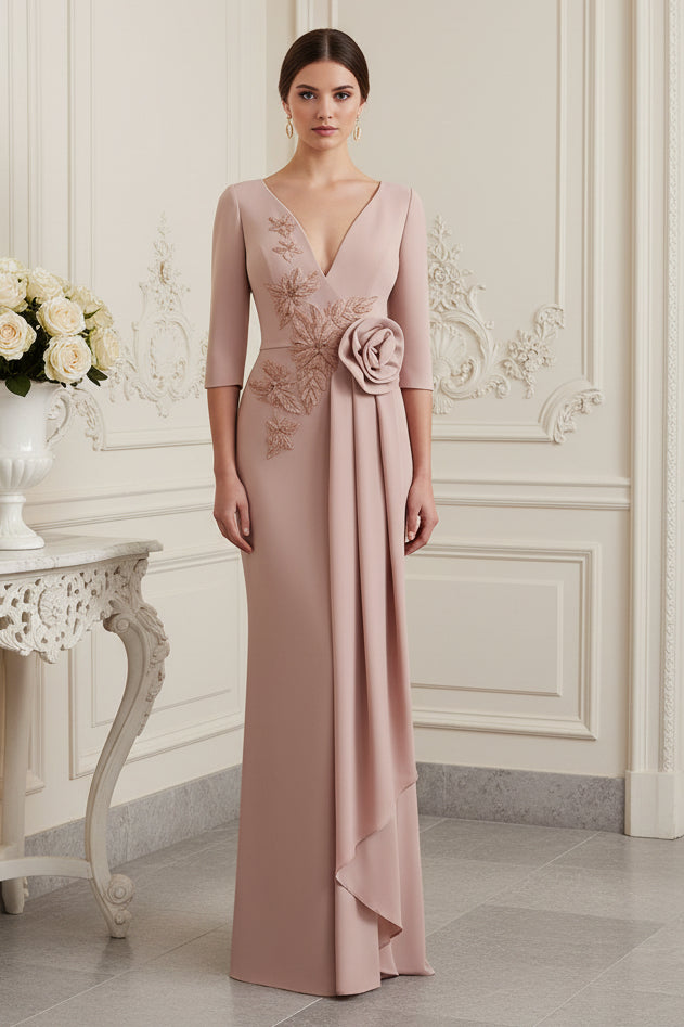 Simple Long Sleeves Mother of the Bride Dress