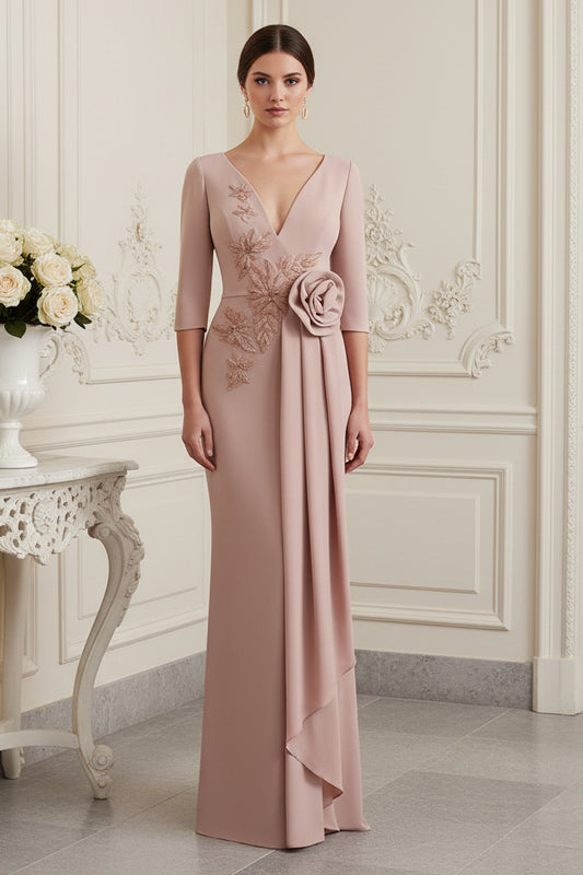 Simple Long Sleeves Mother of the Bride Dress