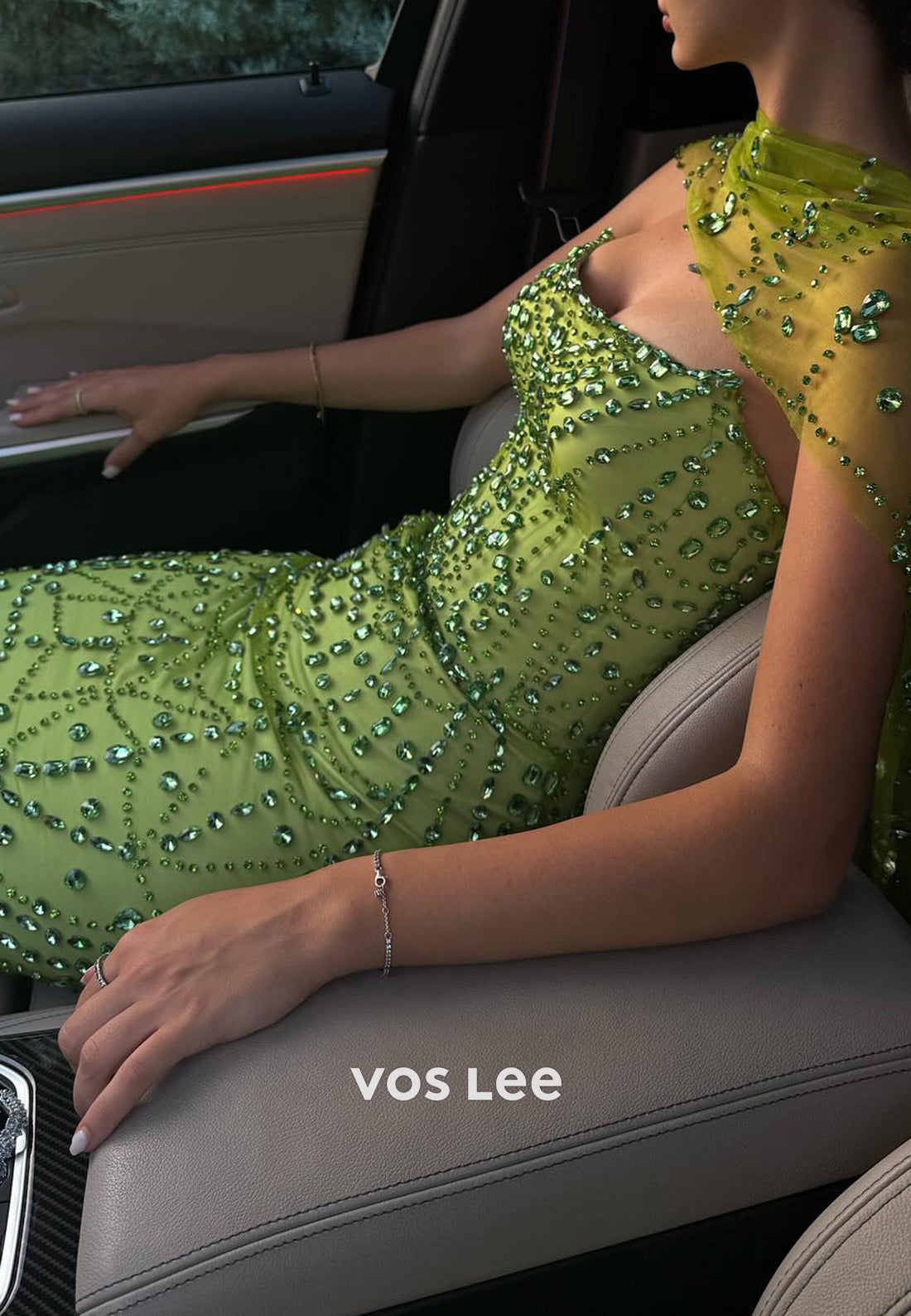 Sparkling Strapless Scoop Rhinestone Floor-Length Mermaid Prom Dresses