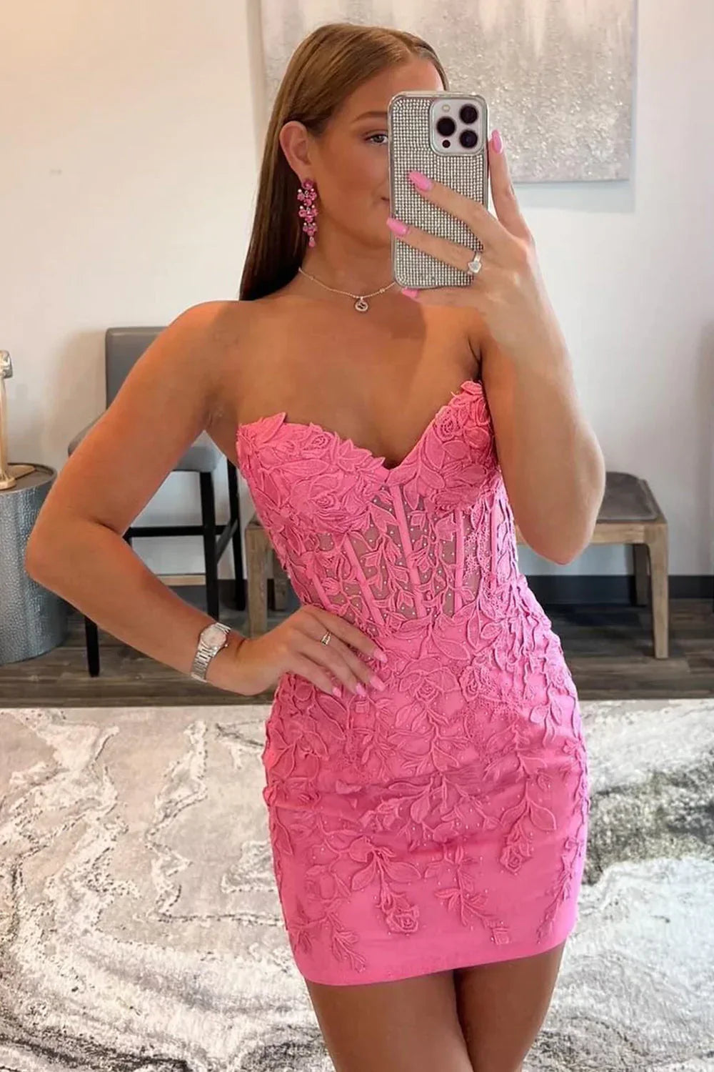 Cute Blue Sweetheart Short Tight Homecoming Dress
