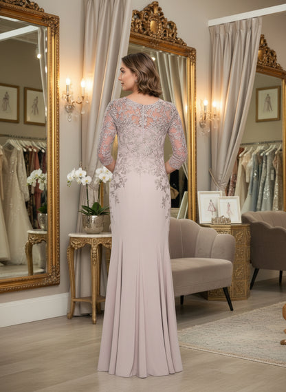 Sheath/Column V-Neck Dusk Mother Of The Bride Dress