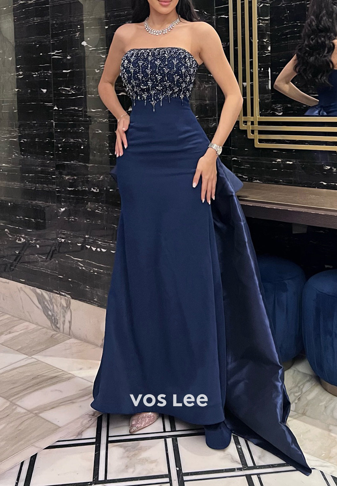 Classic & Timeless Strapless Floor-Length Pleated Mermaid Evening Dresses