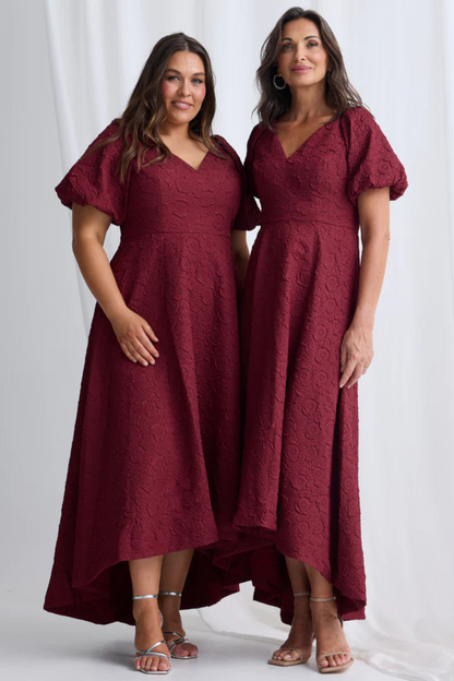 A-line V-Neck line Short Sleeves Maxi Dress
