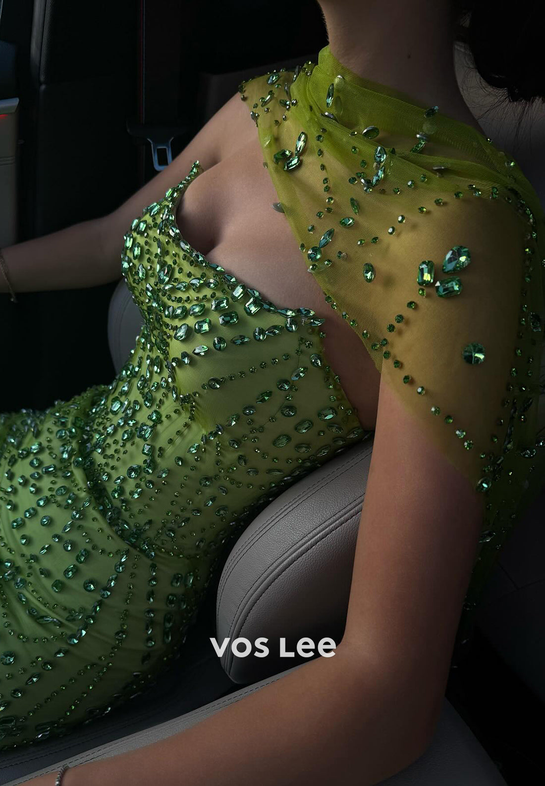 Sparkling Strapless Scoop Rhinestone Floor-Length Mermaid Prom Dresses