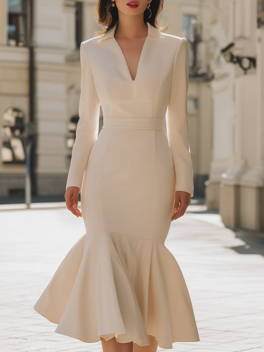 Elegance V-Neck Mermaid Dress