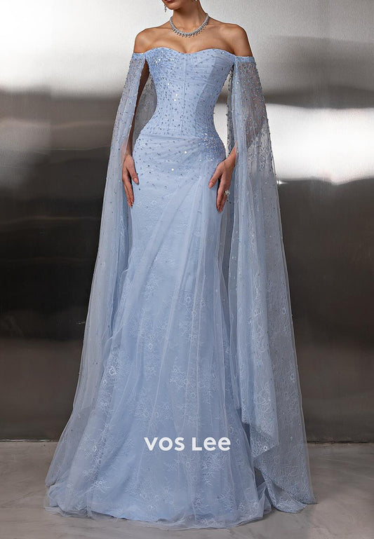 Sweetheart Sleeveless Sequins Floor-Length Mermaid Prom Dresses