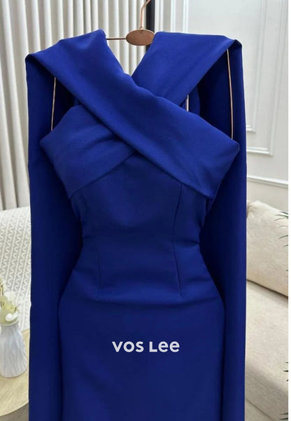 Classic A-Line Criss-Cross Straps Floor-Length Evening Dresses Formal Dresses