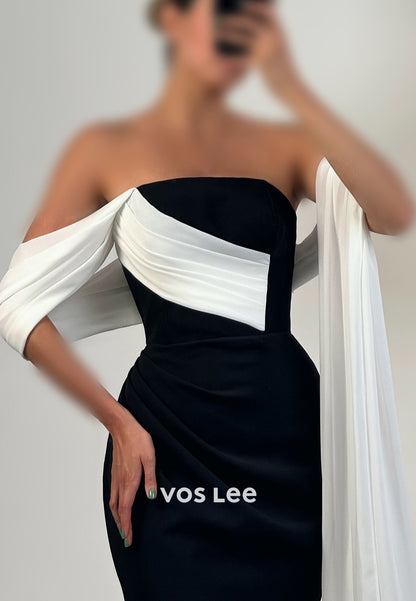 Gorgeous & Charming One Shoulder Pleated Floor-Length Mermaid Prom Dresses