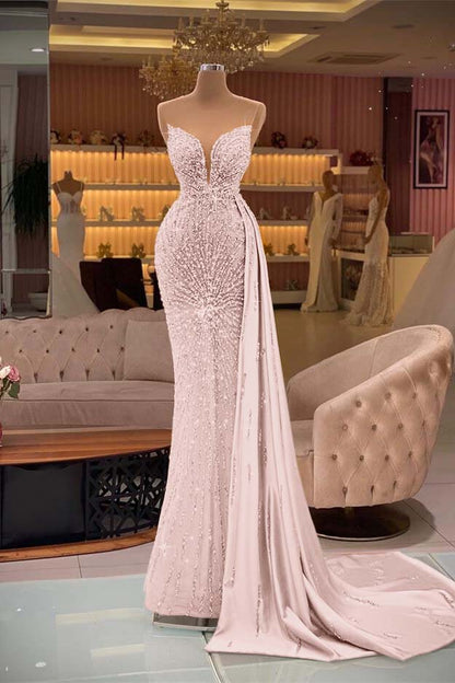 Gorgeous Gold Sweetheart Sleeveless Mermaid Evening Dress Ruffles With Rhinestone Beading