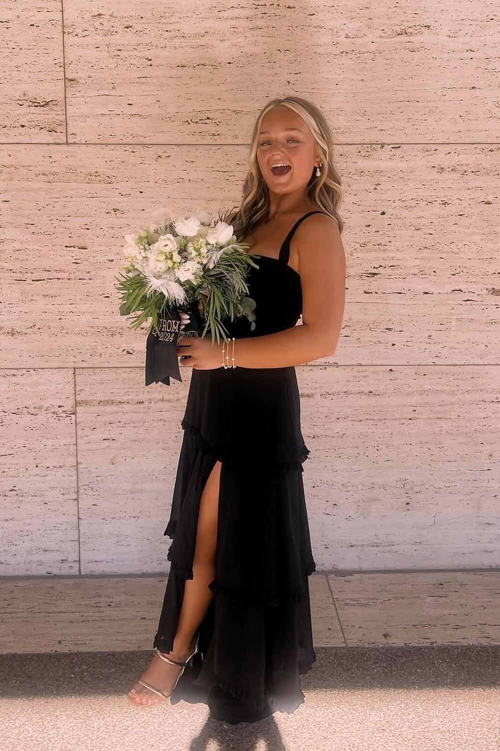 Cantaloupe Orange Corset Tiered Long Party Dresss