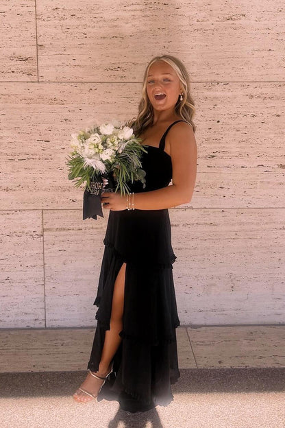 Cantaloupe Orange Corset Tiered Long Party Dresss