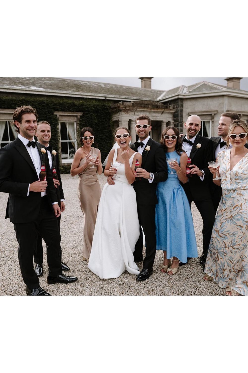 Elegant A Line Square Neck White Long Bridal Party Dress