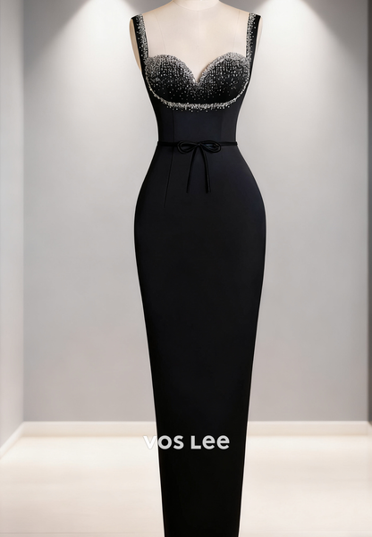 Exquisite Beading Diamonds Sweetheart Straight Evening Dresses Prom Dresses