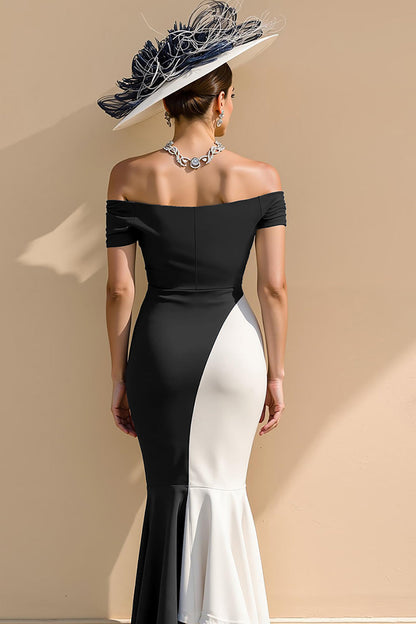 Black Off The Shoulder Mermaid Mother Of The Bride Dress