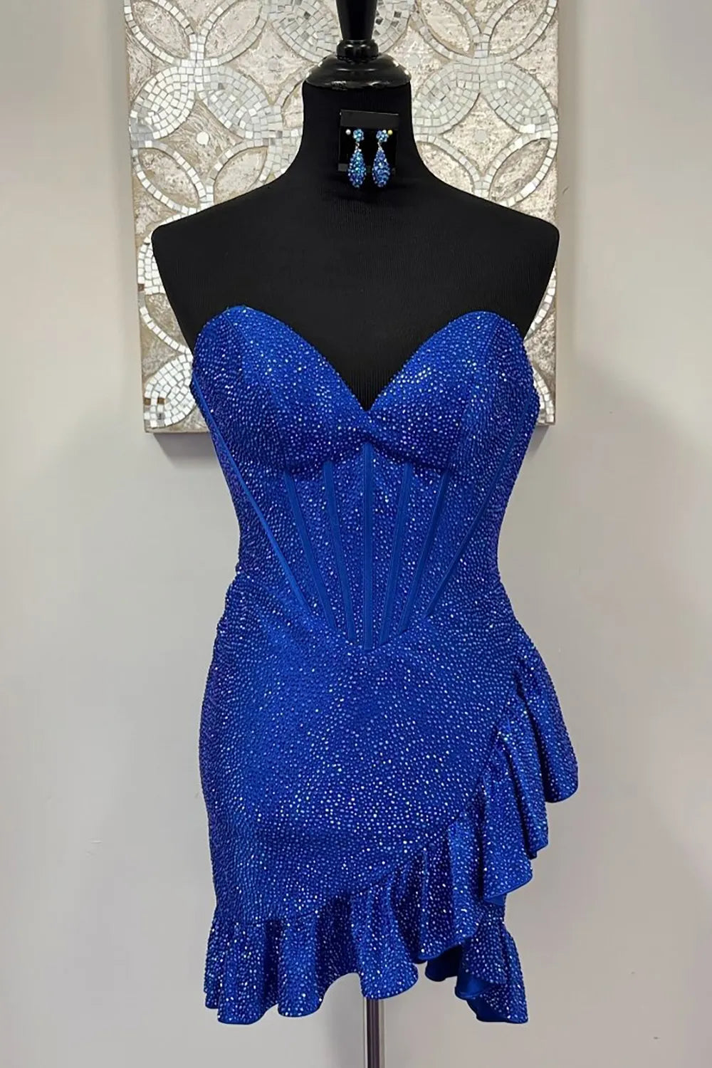 Sparkly Sheath Sweetheart Hot Pink Short Homecoming Dress with Beading