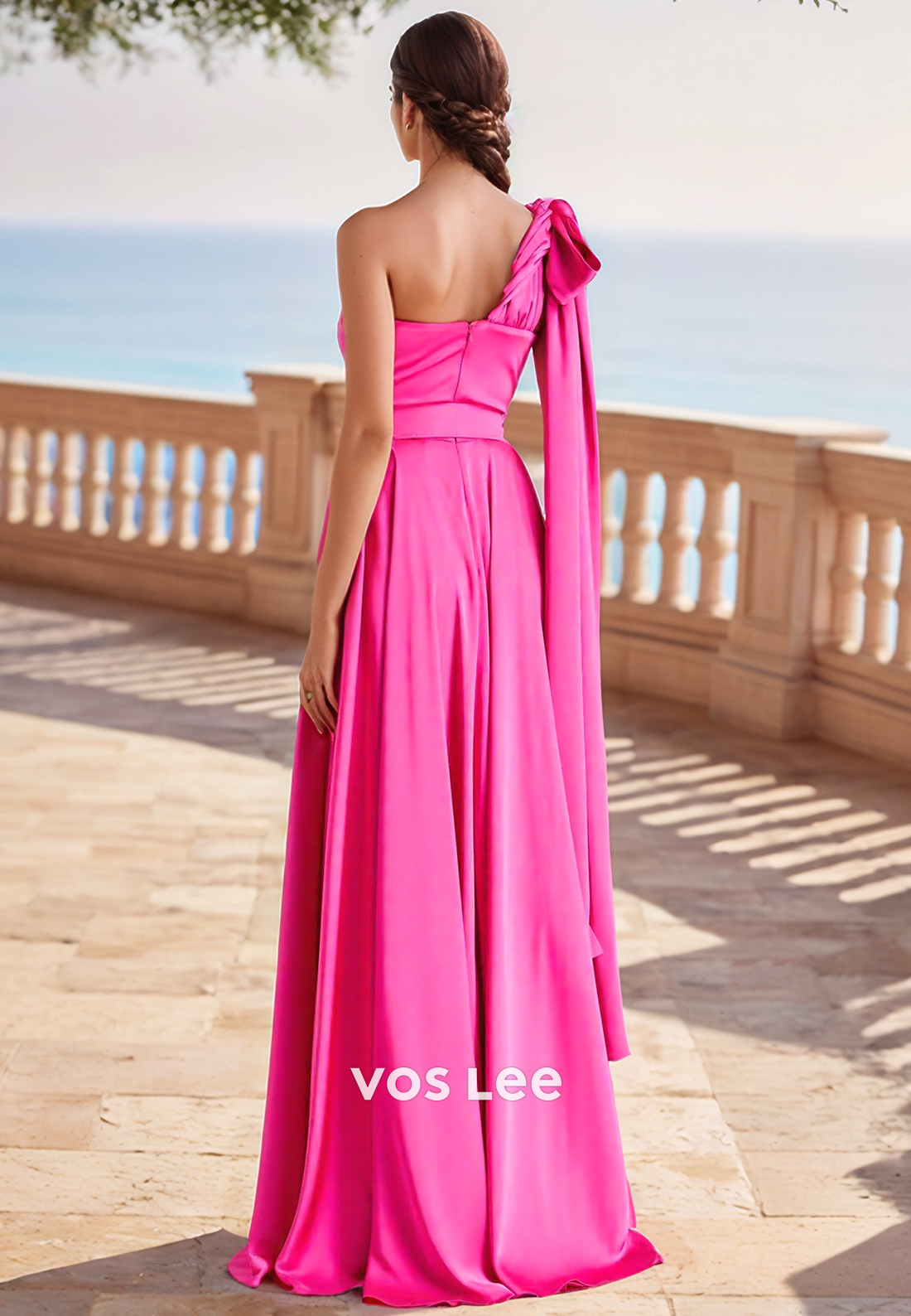 Gorgeous & Charming A-Line One Shoulder Bows Formal  Mother of Bride Dresses