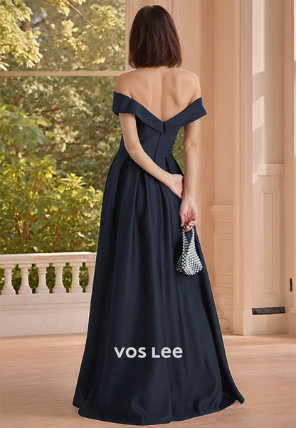 Sexy and Sleek A-Line Off the Shoulder Ruched Formal Mother of Bride Dresses