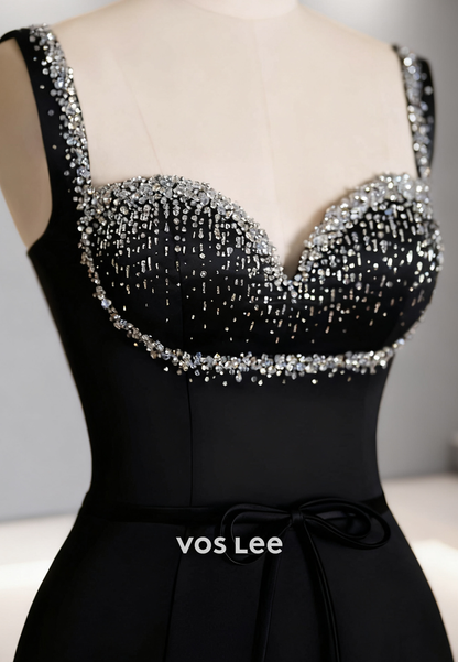 Exquisite Beading Diamonds Sweetheart Straight Evening Dresses Prom Dresses