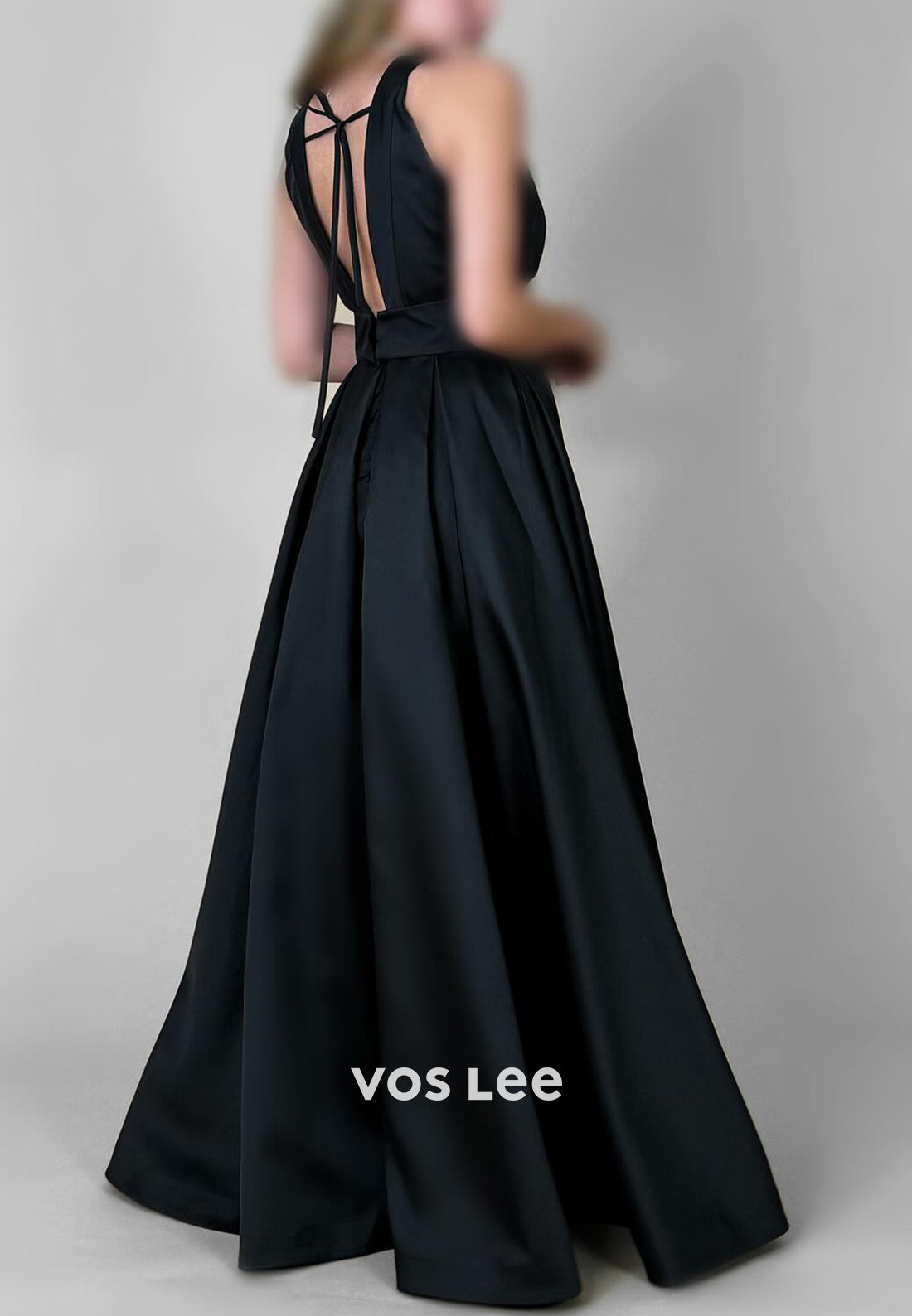 Couture & Ornate  A-Line Halter Pleated Floor-Length Evening Dresses Maxi Dresses