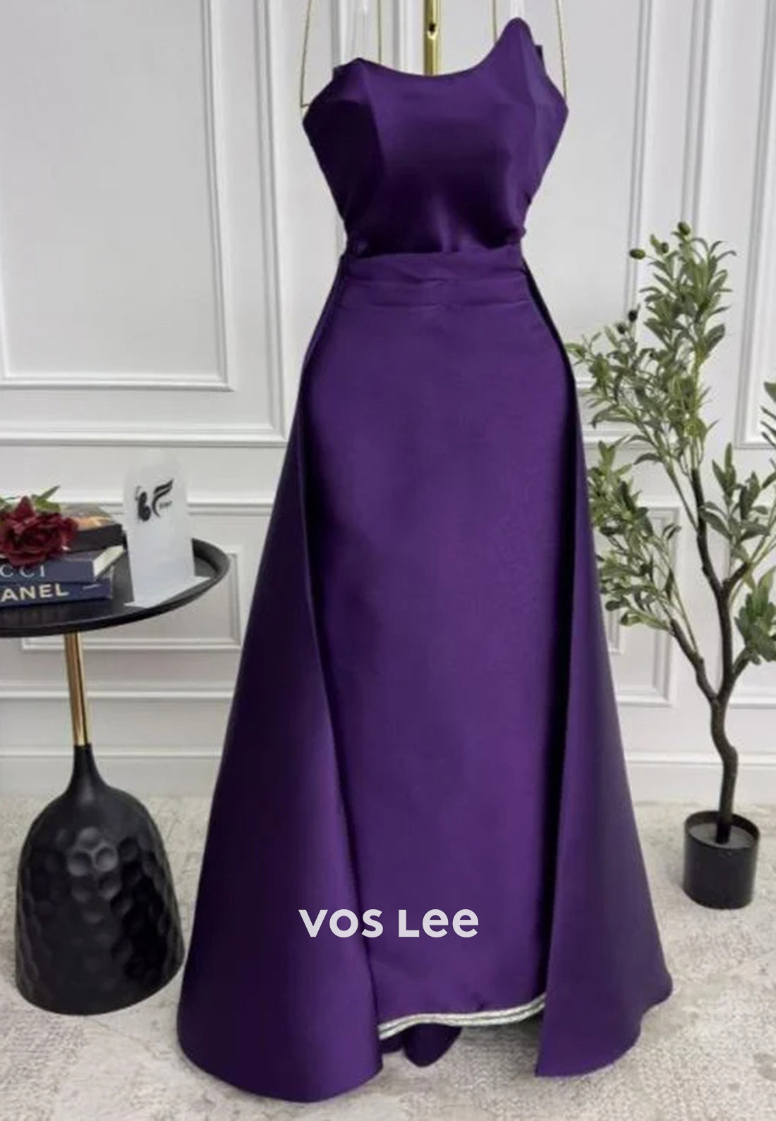 Elegant & Luxurious Strapless Pleated Mermaid Evening Dresses with Court Train