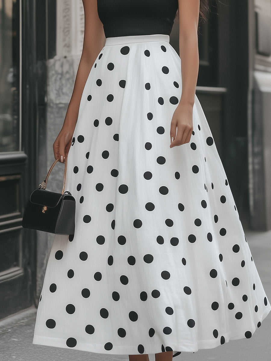 Timeless Strapless Polka Dot Maxi Dress Wedding Guest Dresses