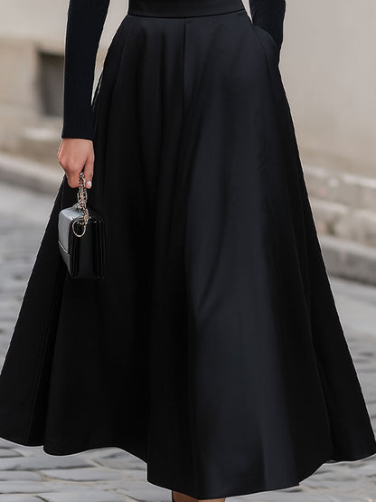 VOSLEE Presents The Elegant Off-Shoulder Black Maxi Dress