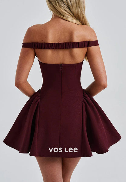 Classic & Timeless A-Line Off the Shoulder Homecoming Dresses