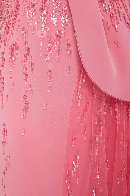 Asymmetrical A-Line Bow Gown