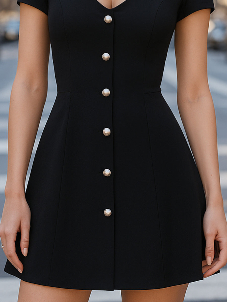 Chic Off-Shoulder Halter Mini Dress