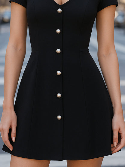 Chic Off-Shoulder Halter Mini Dress