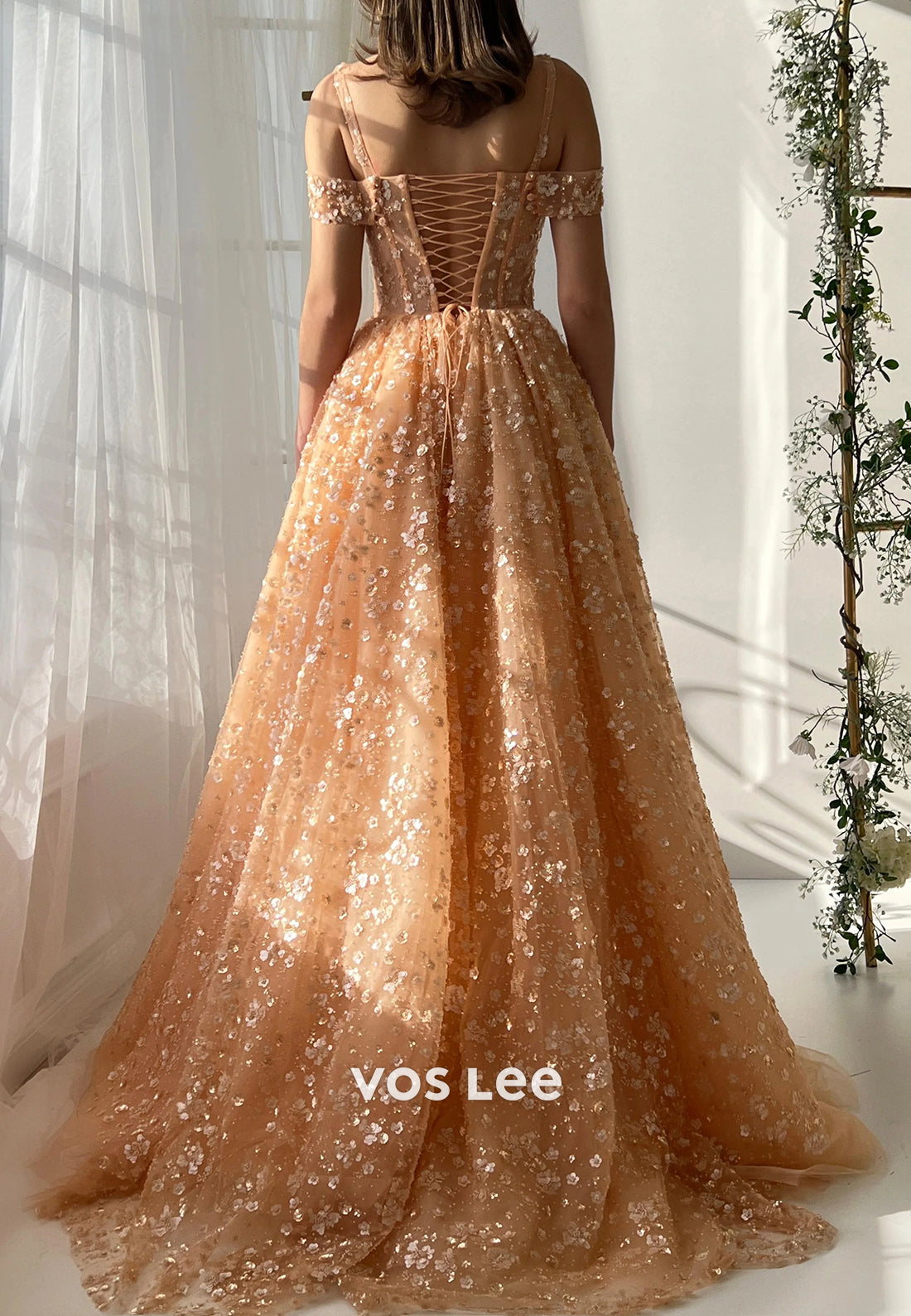 Spaghetti Straps Sweetheart Mermaid Prom Dresses with Court Train