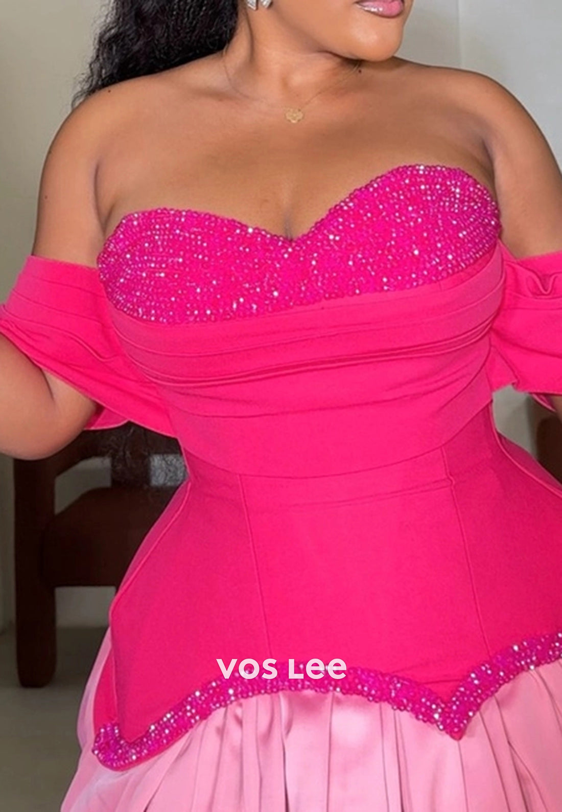 A-Line Off the Shoulder Beaded Embellished Homecoming Dresses