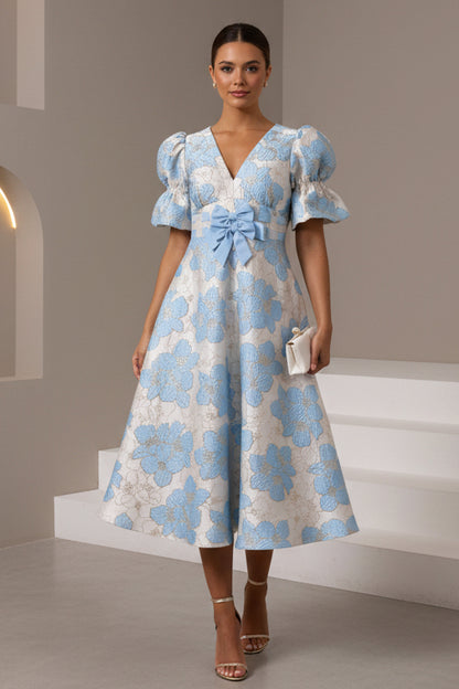 Elegant Asymmetrical Off-The-Shoulder Midi Dress