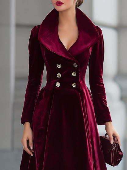 Presents The Luxurious Burgundy Velvet Maxi Dress