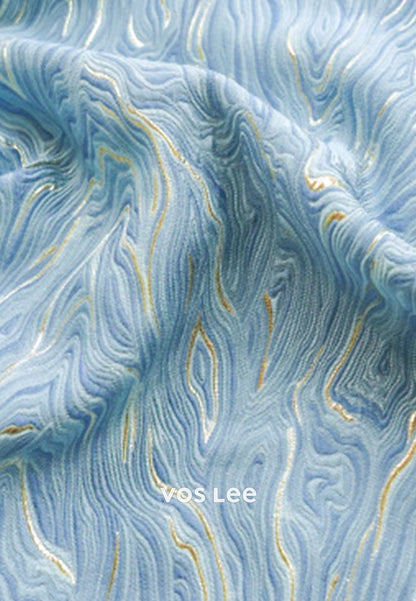 Elegant Blue One Shoulder Bow Evening Dress A Line Formal Gowns