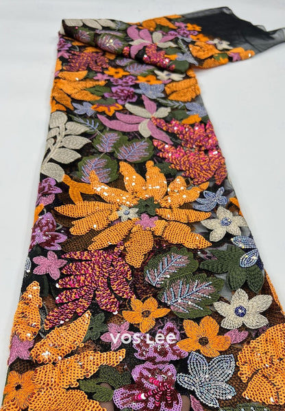 Elegant Beading Sequins Flower Half Sleeve Sheath Evening Gown with Train mother Dress