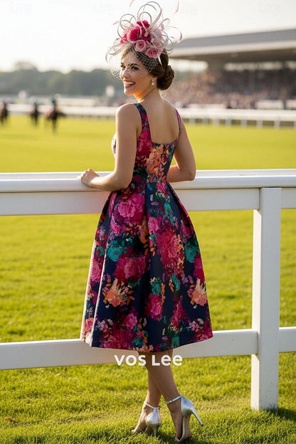 Floral Print Fit-and-Flare Dress | Kentucky Derby & Wedding Guest Outfit