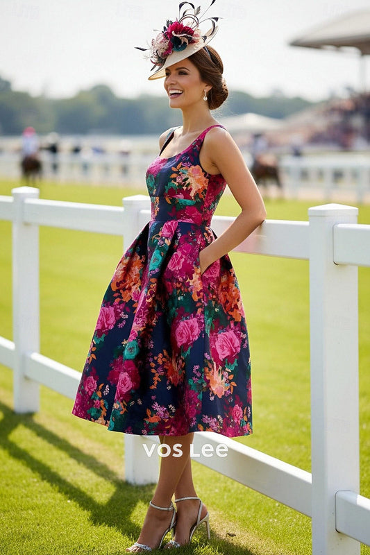 Floral Print Fit-and-Flare Dress | Kentucky Derby & Wedding Guest Outfit