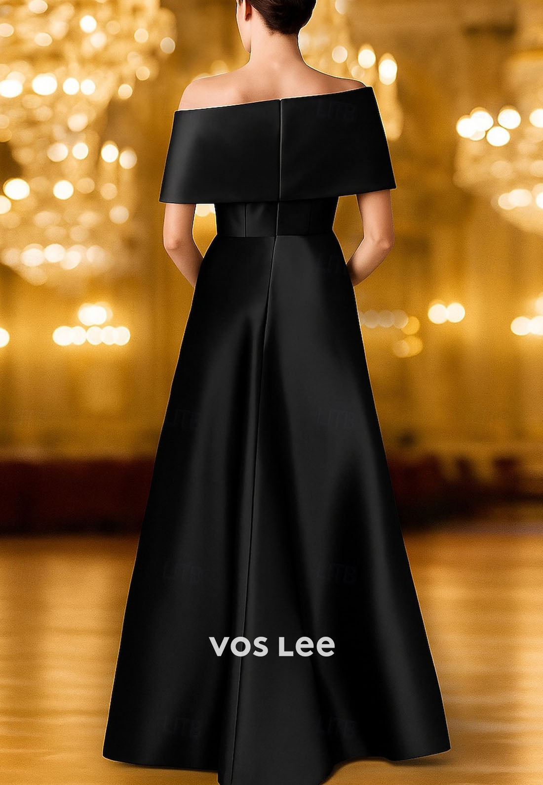 Beaded Sequin Flower Off the Shoulder Sheath Formal Gown Mother Dress